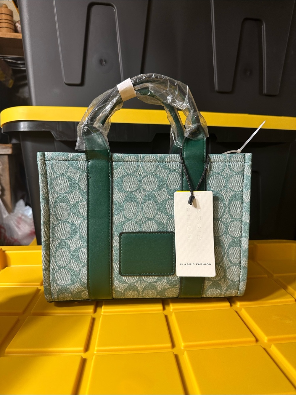 Green Signature Tote - Women's Crossbody Bag/ Matching Wallet